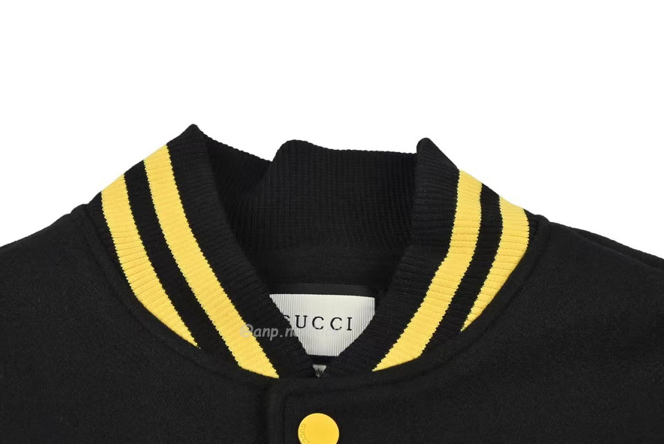 Gucci Wool Sweater Black Jacket Double G Pineapple Embroidered Patchwork Design (7) - newkick.org